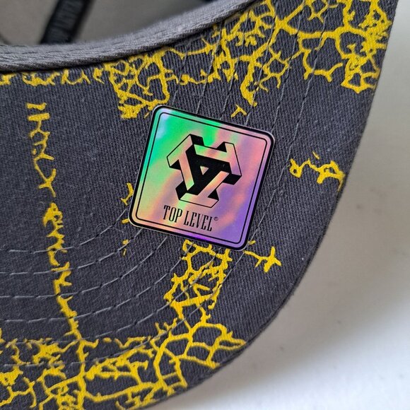 NEW TOP LEVEL Savage Snapback Hat Grey Black Gold Tiger Design 100% Cotton Claw - Picture 4 of 13